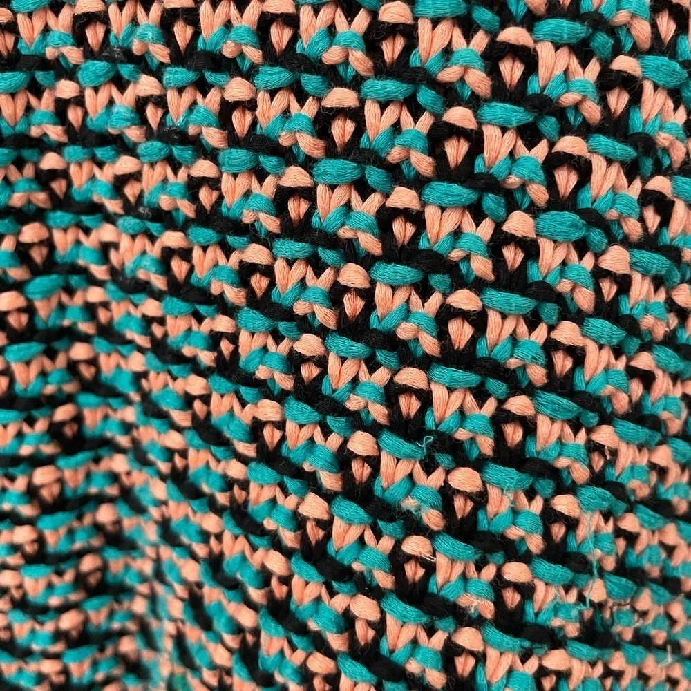 COS Crew Neck Knit Women's Sweater Teal And Peach Size Small